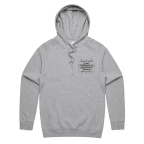 S / Grey / Small Front Print Lord Fartalot 👑💨 – Unisex Hoodie