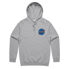 S / Grey / Small Front Print N-ASS-A 🪐 – Unisex Hoodie