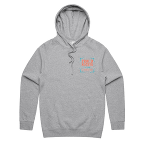 S / Grey / Small Front Print Proud Mother 🥴💩 – Unisex Hoodie