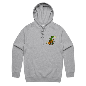 S / Grey / Small Front Print Pull My Hair 🦖🦕 – Unisex Hoodie