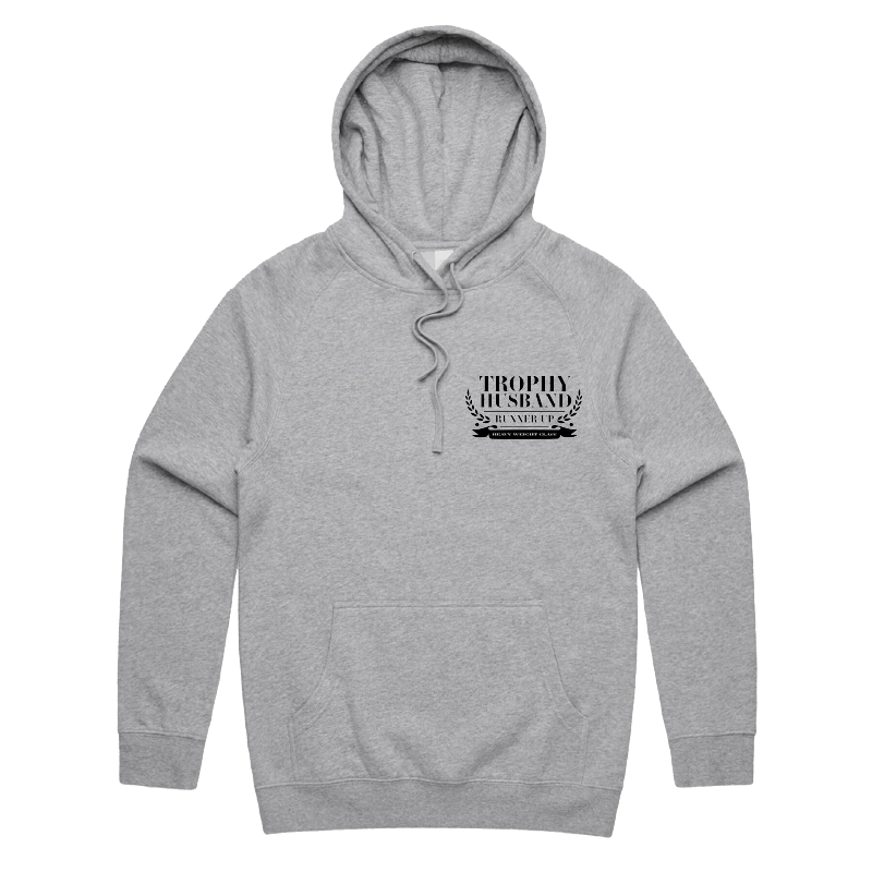 S / Grey / Small Front Print Runner Up Husband 👨🥈 – Unisex Hoodie