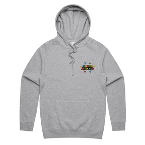 S / Grey / Small Front Print Super Mummio ⭐🍄 – Unisex Hoodie