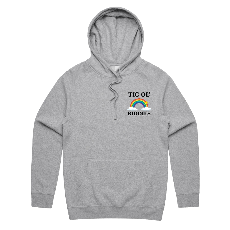 S / Grey / Small Front Print Tig Ol’ Biddies 🍒🤤 - Unisex Hoodie