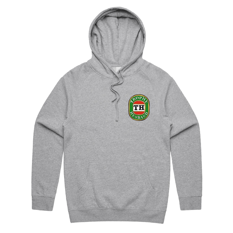 S / Grey / Small Front Print Trophy Husband Victor Bravo 🍺🏆 – Unisex Hoodie