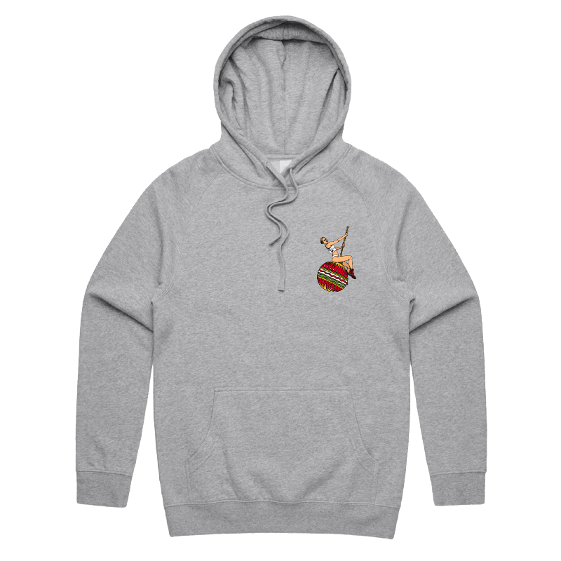 S / Grey / Small Front Print Wrecking Bauble 🎄💥 - Unisex Hoodie