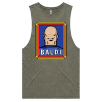 S / Moss / Large Front Design Baldi 👨🏻‍🦲✂️ – Tank