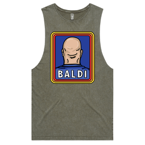 S / Moss / Large Front Design Baldi 👨🏻‍🦲✂️ – Tank