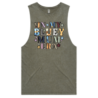 S / Moss / Large Front Design Bluey Mum Era – Tank