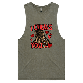 S / Moss / Large Front Design Chewie Love 💈🌹 – Tank
