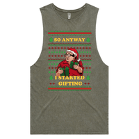 S / Moss / Large Front Design Danny DeGift-o 🎁🧑‍🎄 - Tank