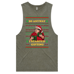 S / Moss / Large Front Design Danny DeGift-o 🎁🧑‍🎄 - Tank