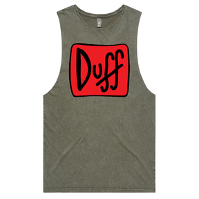 S / Moss / Large Front Design Duff 👨‍🦲🍻 - Tank
