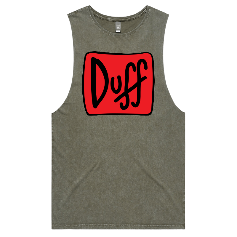 S / Moss / Large Front Design Duff 👨‍🦲🍻 - Tank