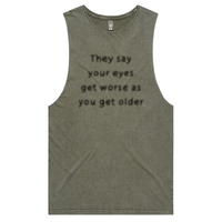 S / Moss / Large Front Design Eyes Get Worse... 👓❌ – Tank