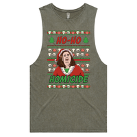 S / Moss / Large Front Design Merry Mushrooms 🍄‍🟫🎄 - Tank