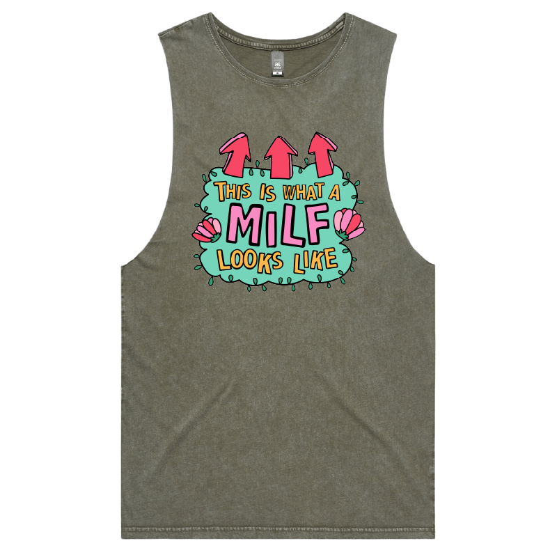 S / Moss / Large Front Design MILF Looks Like 👆 – Tank