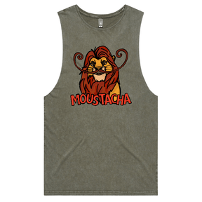 S / Moss / Large Front Design Moustacha 🦁👨 - Tank