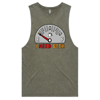 S / Moss / Large Front Design Need Beer 🍺⛽ – Tank