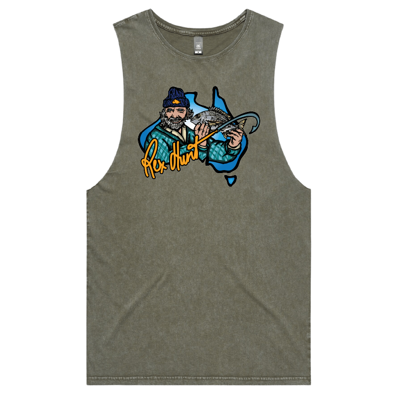 S / Moss / Large Front Design Rex Hunt Fishing 🎣🛥️ - Tank