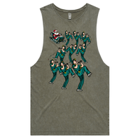 S / Moss / Large Front Design Santa's Raygundeers 🦌🎄 - Tank