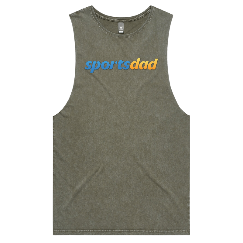 S / Moss / Large Front Design SportsDad 💸📺 - Tank