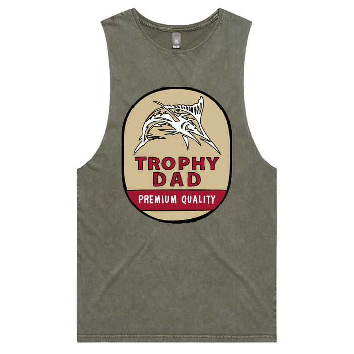 S / Moss / Large Front Design Trophy Dad Northern 🍺🏆 – Tank