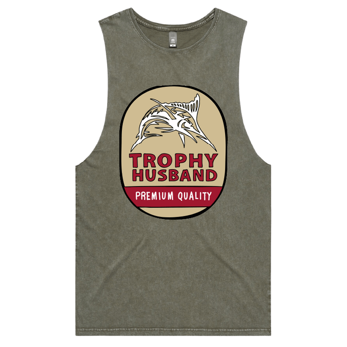 S / Moss / Large Front Design Trophy Husband Northern 🍺🏆 – Tank