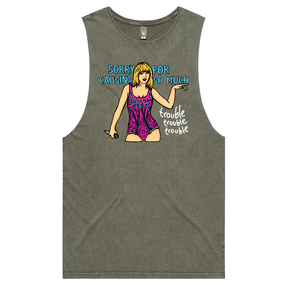 S / Moss / Large Front Design Trouble, Trouble, Trouble – Tank
