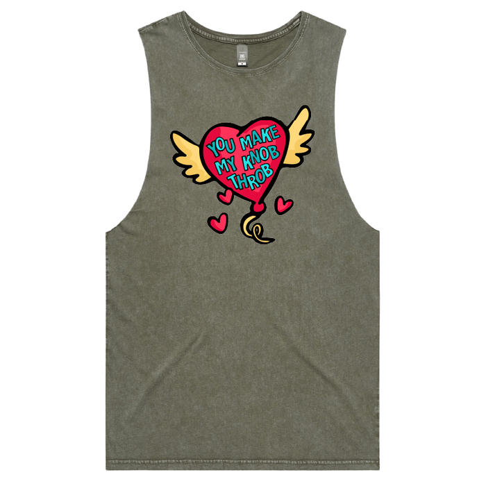 S / Moss / Large Front Design You Make My Knob Throb 🍆🌡️ – Tank