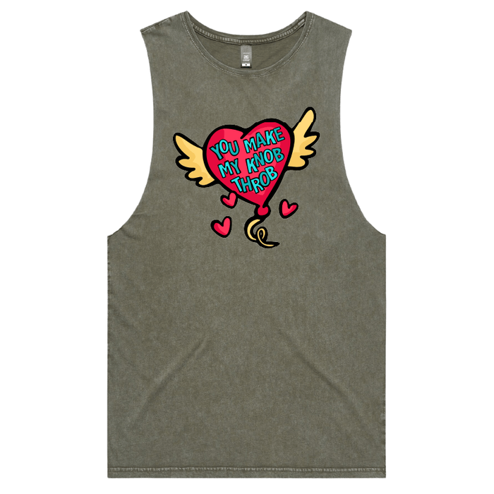 S / Moss / Large Front Design You Make My Knob Throb 🍆🌡️ – Tank