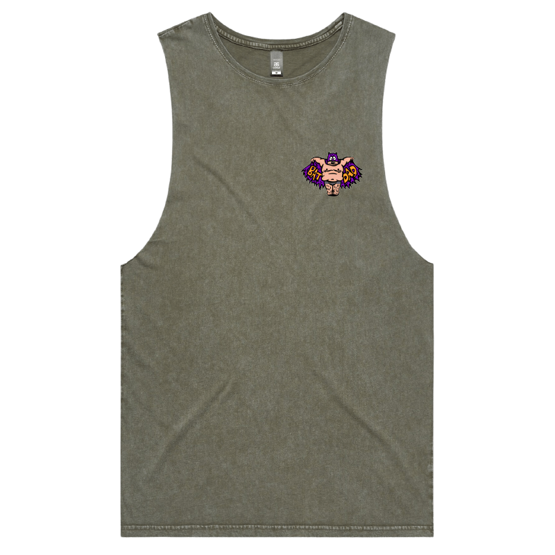 S / Moss / Small Front Design Bat Dad 🦹🏻‍♂️⚾️ - Tank