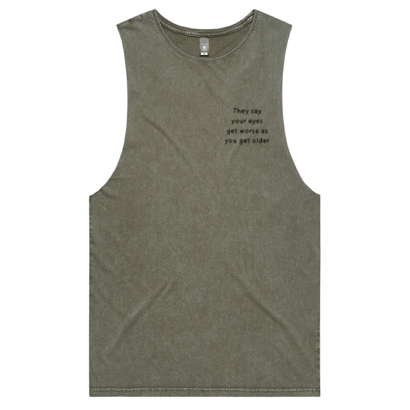 S / Moss / Small Front Design Eyes Get Worse... 👓❌ – Tank