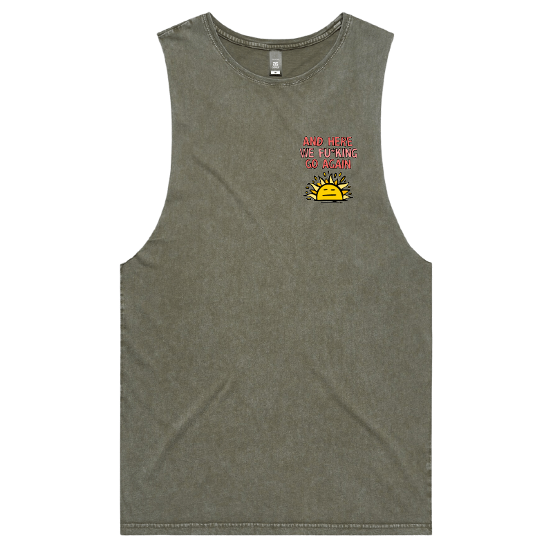 S / Moss / Small Front Design Here We Go Again 🌞🥱 – Tank