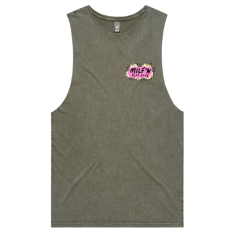 S / Moss / Small Front Design Milf'n Ain't Easy 👩🎖️ – Tank