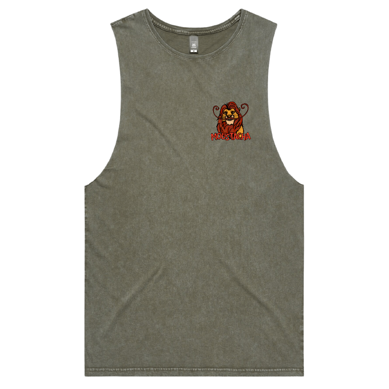S / Moss / Small Front Design Moustacha 🦁👨 - Tank