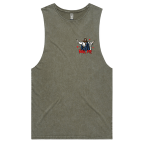 S / Moss / Small Front Design Nail Me 🙏🔨 – Tank