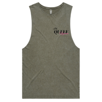 S / Moss / Small Front Design Queef Queen 💨👑 - Tank