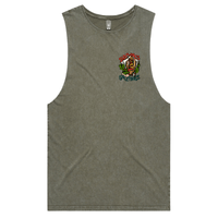 S / Moss / Small Front Design Sizzlin's Greetings 🌭🎅 - Tank