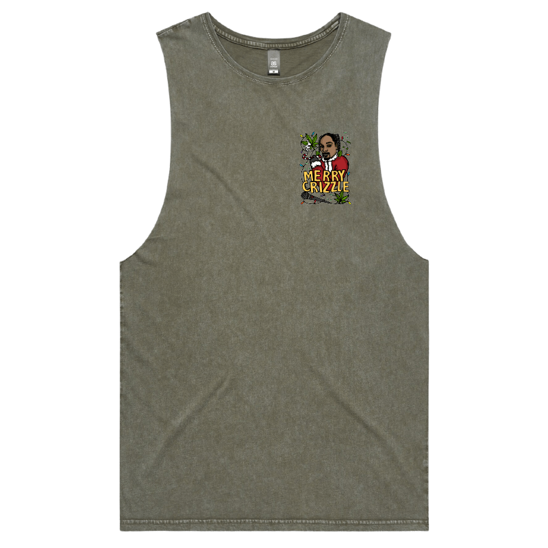 S / Moss / Small Front Design Snoop Crizzle 🔥🎄 - Tank