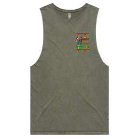 S / Moss / Small Front Design Super Christmas 🍄🎅 - Tank