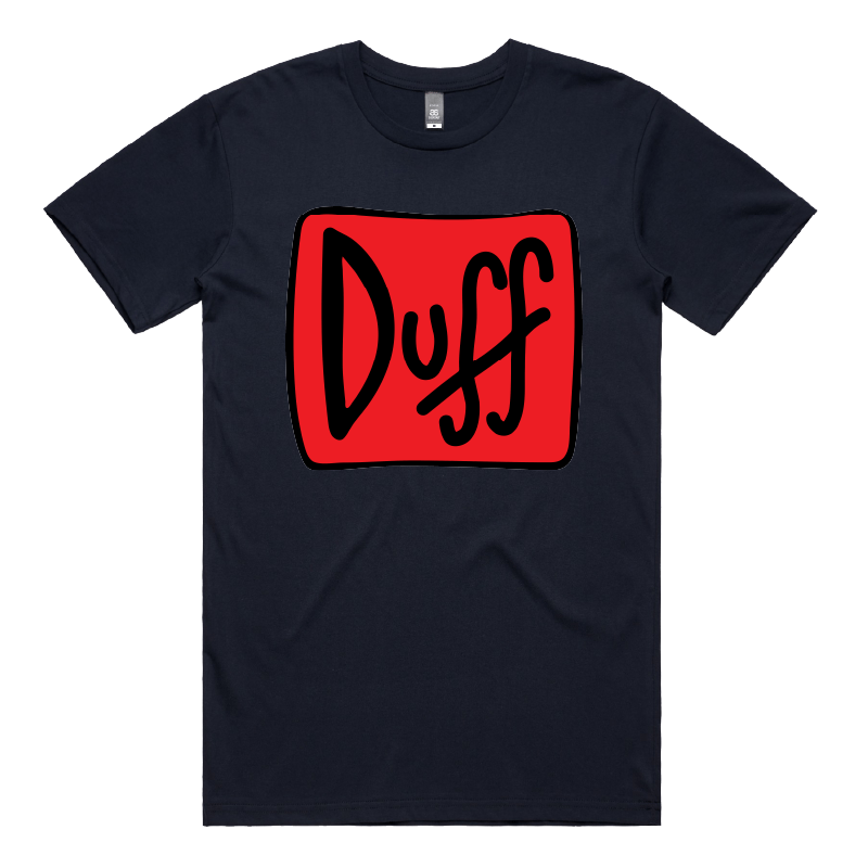 S / Navy / Large Front Design Duff 👨‍🦲🍻 - Men's T Shirt