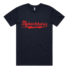 S / Navy / Large Front Design My Back Hurts 🧰 – Men's T Shirt