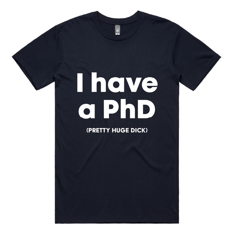 S / Navy / Large Front Design Pretty Huge.....🎓 - Men's T Shirt