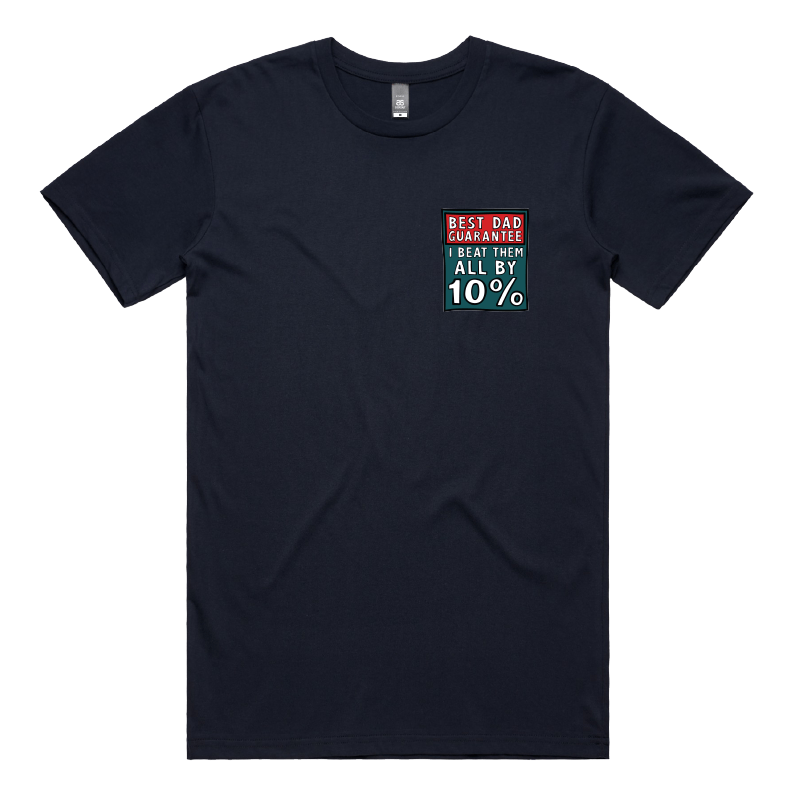 S / Navy / Small Front Design Best Dad Guarantee 🔨 - Men's T Shirt