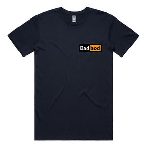 S / Navy / Small Front Design DadBod Logo 💻🧻 - Mens T Shirt