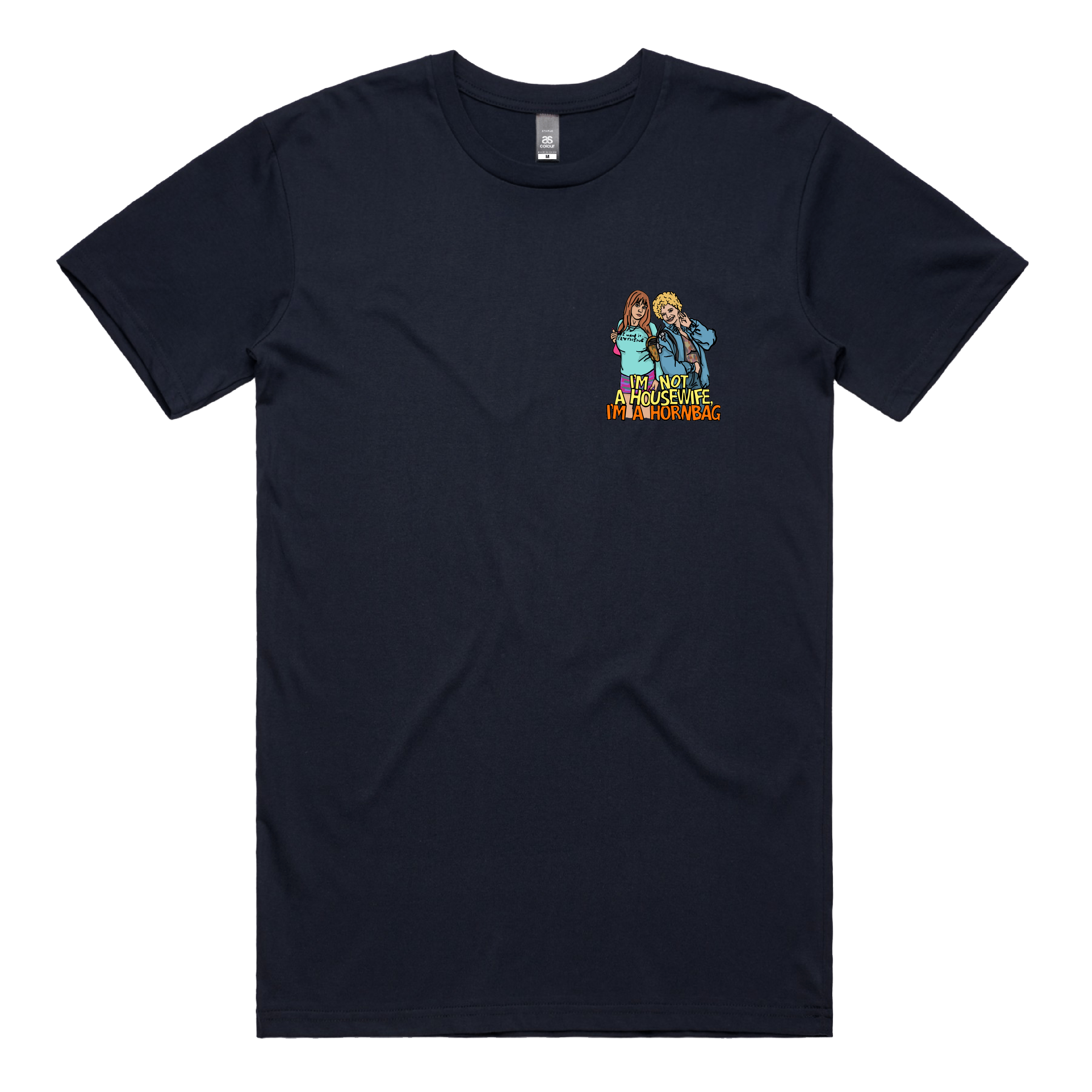 S / Navy / Small Front Design Hornbag 😈 - Men's T Shirt