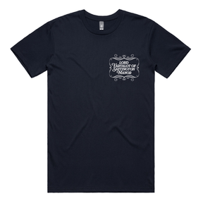 S / Navy / Small Front Design Lord Fartalot 👑💨 – Men's T Shirt