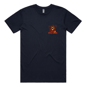 S / Navy / Small Front Design Moustacha 🦁👨 - Men's T Shirt