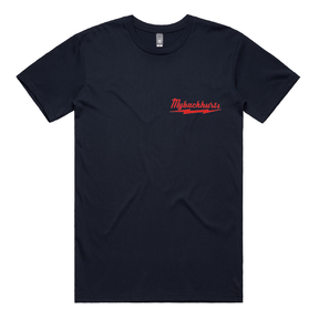 S / Navy / Small Front Design My Back Hurts 🧰 – Men's T Shirt
