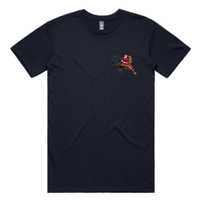 S / Navy / Small Front Design Prawndolph 🦐🦌 - Men's T Shirt